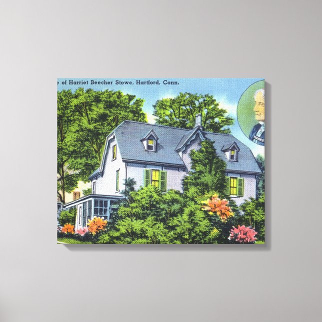 Lienzo Vista exterior de Harriet Beecher Stowe (Anverso)