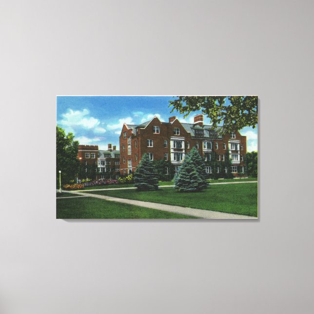 Lienzo Vista exterior de Josselyn Hall, Vassar College (Anverso)