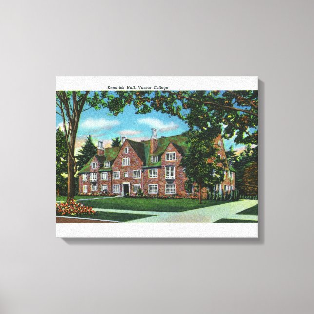 Lienzo Vista exterior de Kendrick Hall, Vassar College (Anverso)