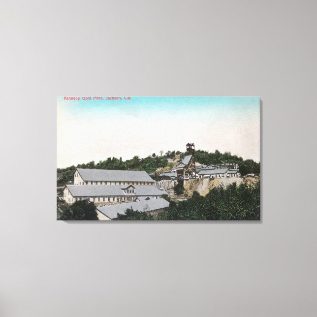 Lienzo Vista exterior de Kennedy Gold MineJackson, CA (Anverso)