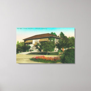 Lienzo Vista exterior de la biblioteca CarnegieLakeport, 