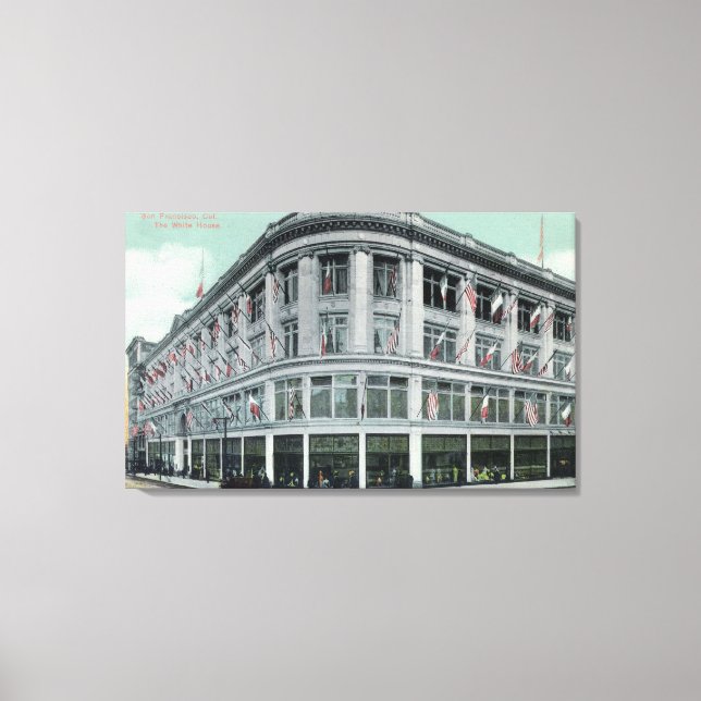 Lienzo Vista exterior de la Casa Blanca (Anverso)