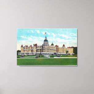 Lienzo Vista exterior de la casa de la primavera de