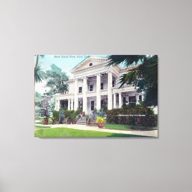 Lienzo Vista exterior de la casa del comandante, yard de  (Anverso)