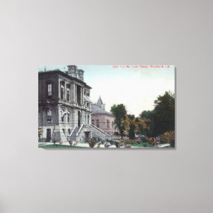 Lienzo Vista exterior de la casa del Tribunal del Condado