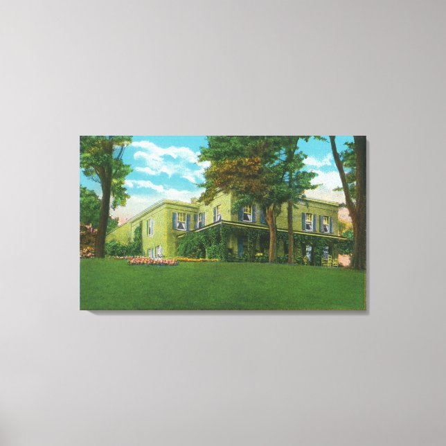 Lienzo Vista exterior de la Casa Marshall (Anverso)