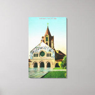 Lienzo Vista exterior de la iglesia conmemorativa en