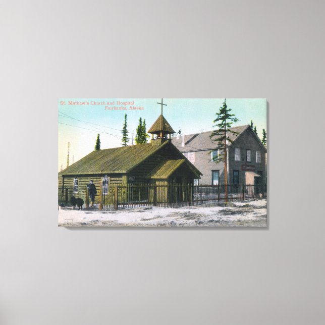 Lienzo Vista exterior de la iglesia de San Mathew y (Anverso)