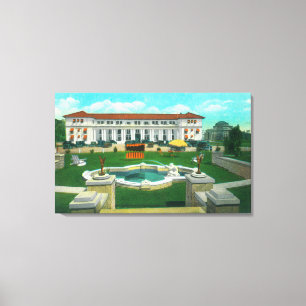 Lienzo Vista exterior de la nueva casa de planta baja del