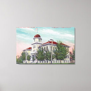 Lienzo Vista exterior de la nueva escuela secundaria Napa