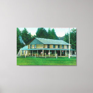 Lienzo Vista exterior de la taberna Elk Creek