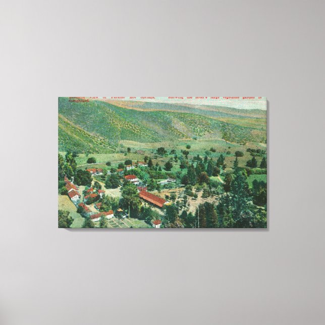 Lienzo Vista exterior de las termas y jardines de Paraíso (Anverso)