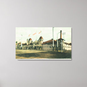 Lienzo Vista exterior de los baños (Los Banos)