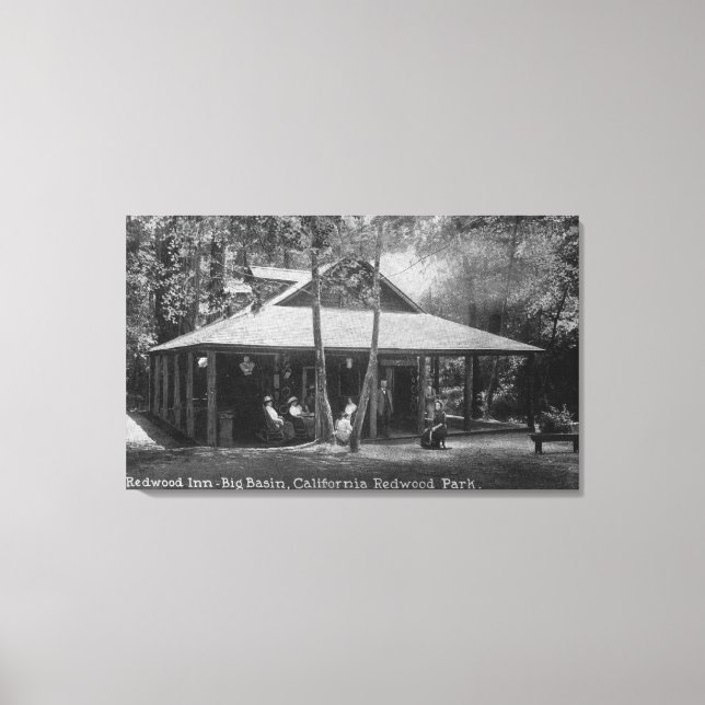 Lienzo Vista exterior de Redwood Inn (Anverso)