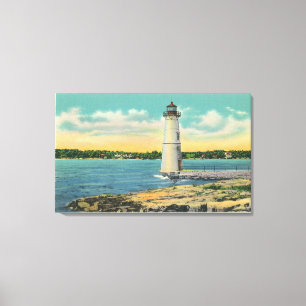 Lienzo Vista exterior de Rock Island Light House