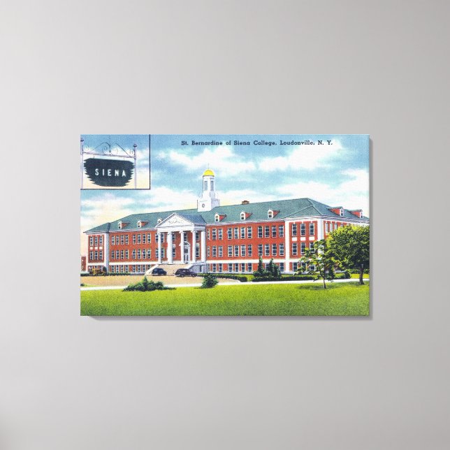 Lienzo Vista exterior de San Bernardino de Siena (Anverso)