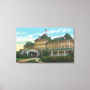 Lienzo Vista exterior del abismo de Ausable del hotel