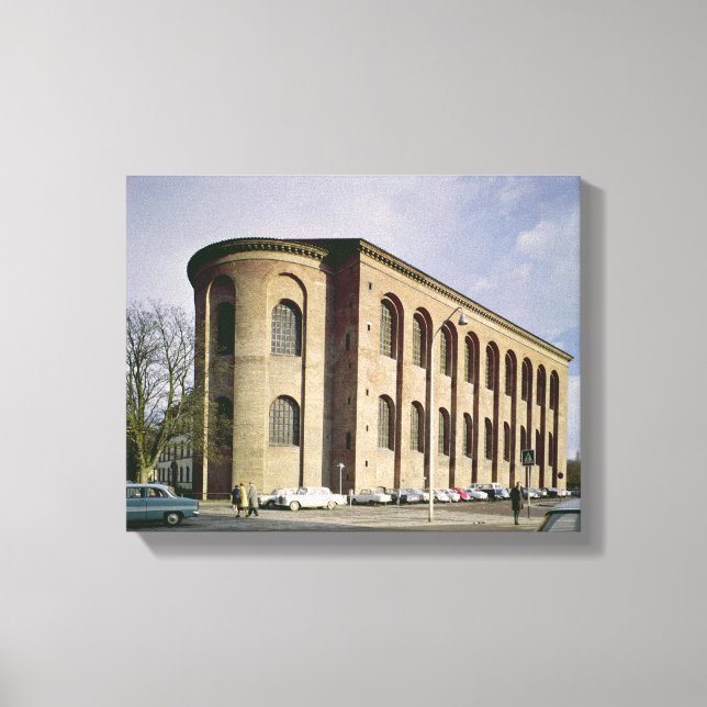 Lienzo Vista exterior del Aula Palatina, construido c.310 (Anverso)