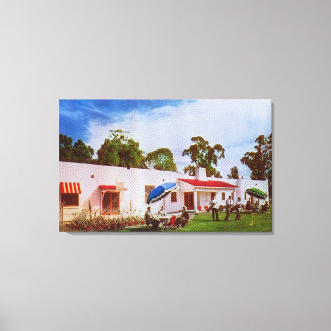 Lienzo Vista exterior del campo de golf Los Serranos (Anverso)