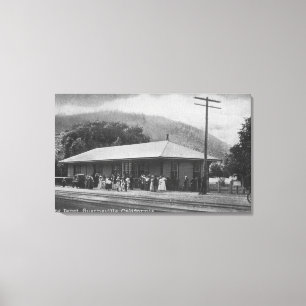 Lienzo Vista exterior del depósito de tren