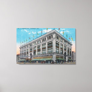 Lienzo Vista exterior del edificio de H.C. Capwell Co.