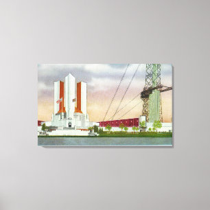 Lienzo Vista exterior del edificio de los E.E.U.U. Govt