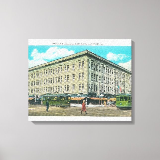 Lienzo Vista exterior del edificio Porter (Anverso)