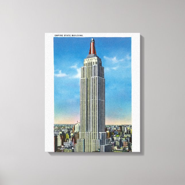 Lienzo Vista exterior del Empire State Bldg (Anverso)