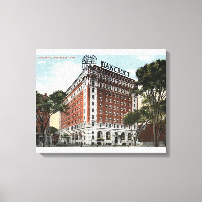 Lienzo Vista exterior del Hotel Bancroft (Anverso)