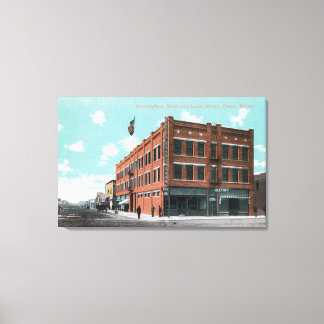 Lienzo Vista exterior del Hotel Cunningham en Lewis St