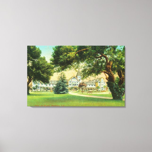 Lienzo Vista exterior del Hotel del Monte (Anverso)