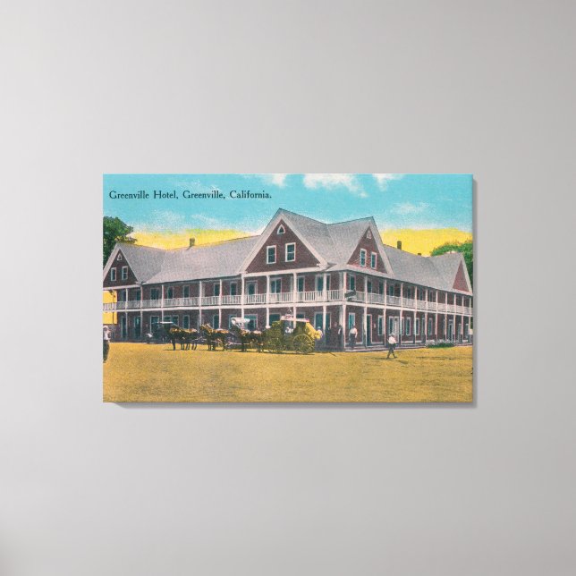 Lienzo Vista exterior del hotel Greenville (Anverso)
