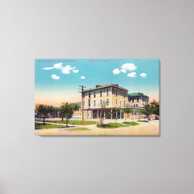 Lienzo Vista exterior del Hotel Spreckels (Anverso)