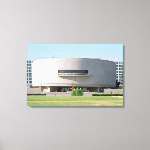 Lienzo Vista exterior del Museo Hirshhorn, 1974 )