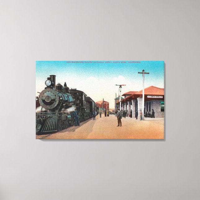 Lienzo Vista exterior del RR del Pacífico noroccidental (Anverso)