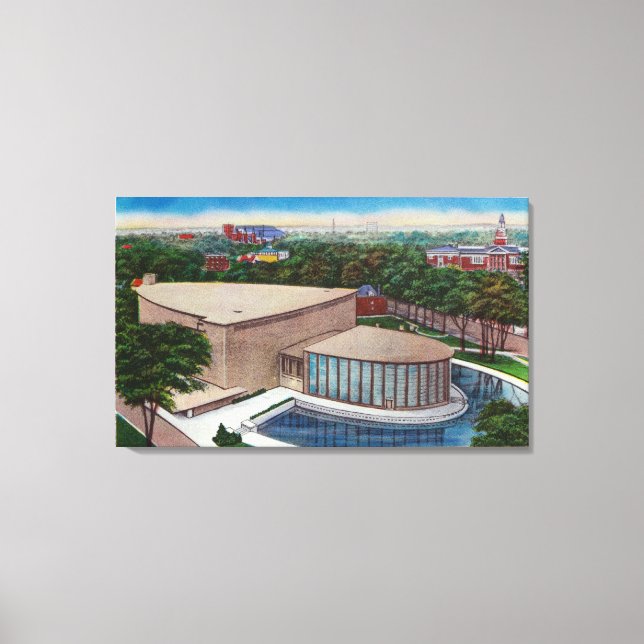 Lienzo Vista exterior del Salón de Música de Kleinhan (Anverso)