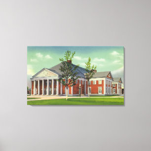 Lienzo Vista exterior del teatro del balneario de