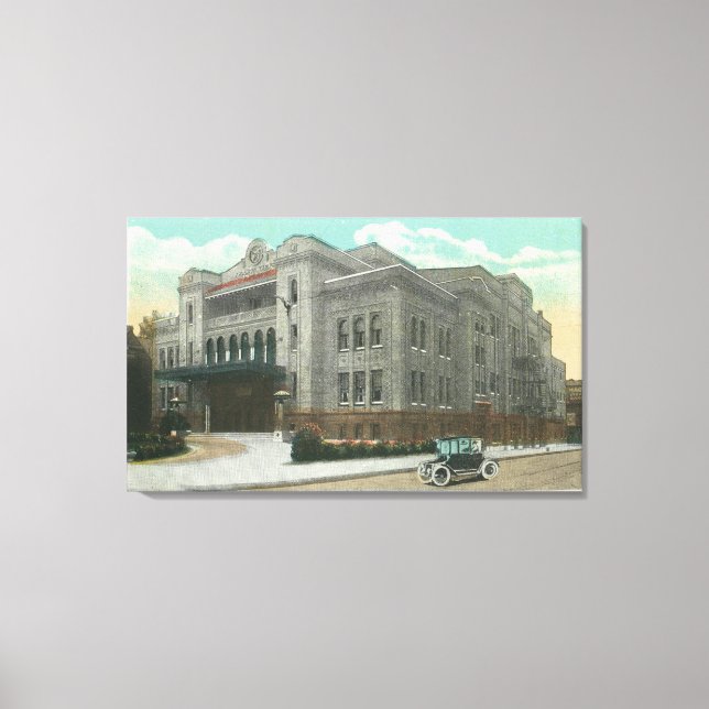 Lienzo Vista exterior del templo de Kalurah (Anverso)