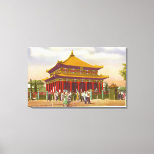 Lienzo Vista exterior del Templo de Lama