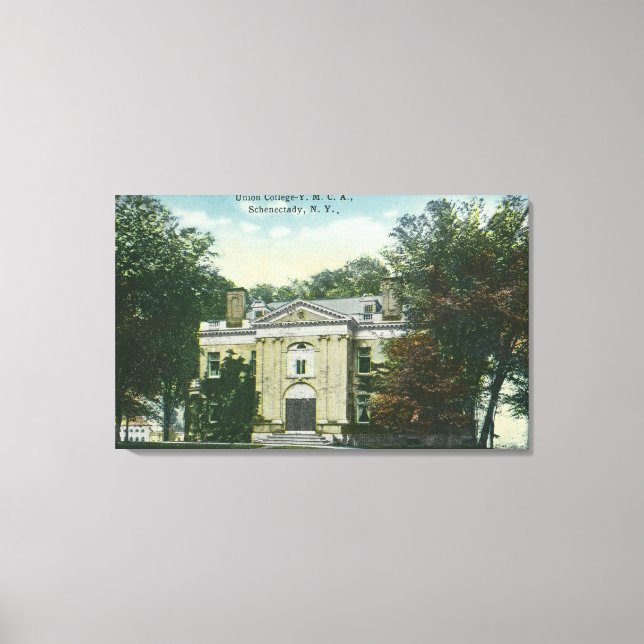 Lienzo Vista exterior del Union College YMCA (Anverso)