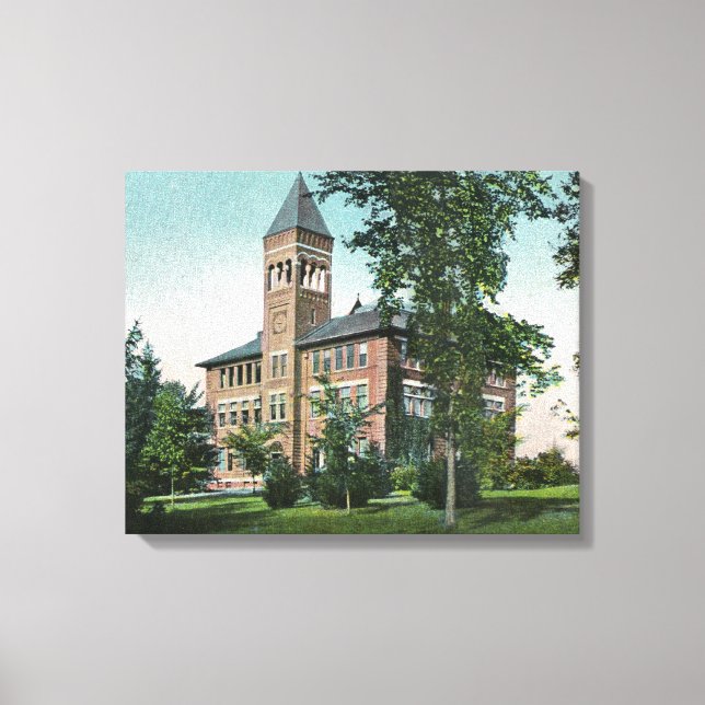 Lienzo Vista exterior del Wingate Hall (Anverso)
