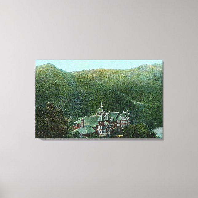 Lienzo Vista exterior del Witter Springs Hotel (Anverso)