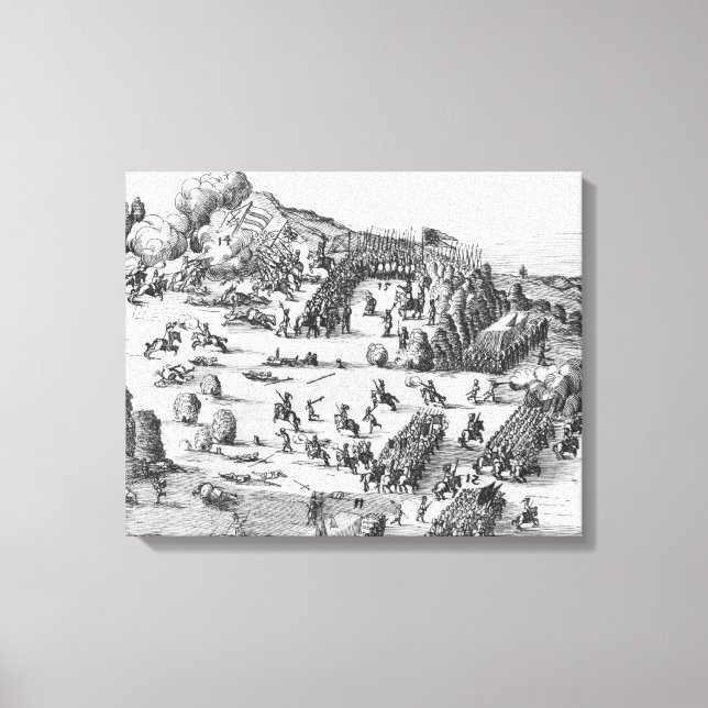 Lienzo Vista general de la batalla de Muhlberg (Anverso)