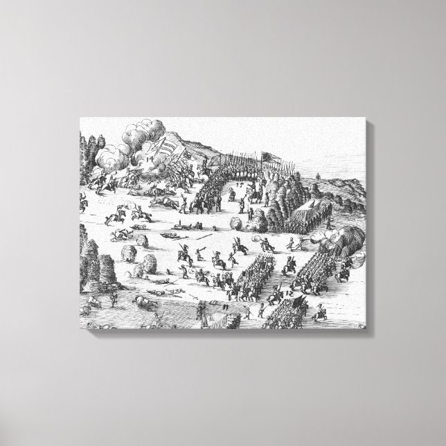 Lienzo Vista general de la batalla de Muhlberg (Anverso)