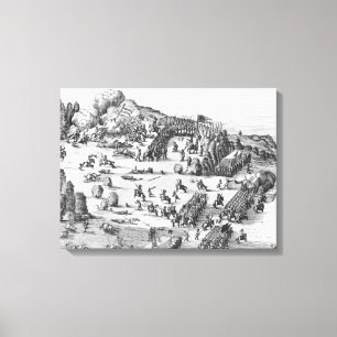 Lienzo Vista general de la batalla de Muhlberg