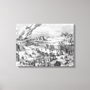 Lienzo Vista general de la batalla de Muhlberg