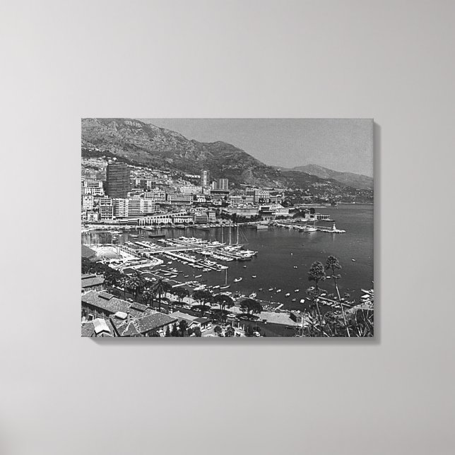 Lienzo Vista general de Mónaco Montecarlo (Anverso)
