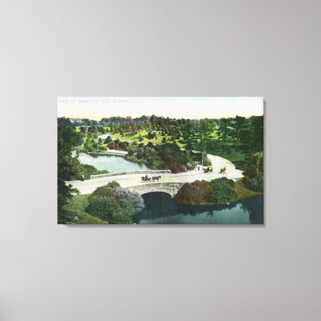 Lienzo Vista general del Parque Franklin (Anverso)
