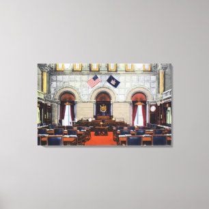 Lienzo Vista interior de la cámara de senado del