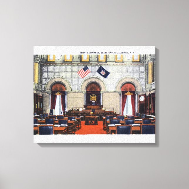Lienzo Vista interior de la Cámara del Senado del Capitol (Anverso)